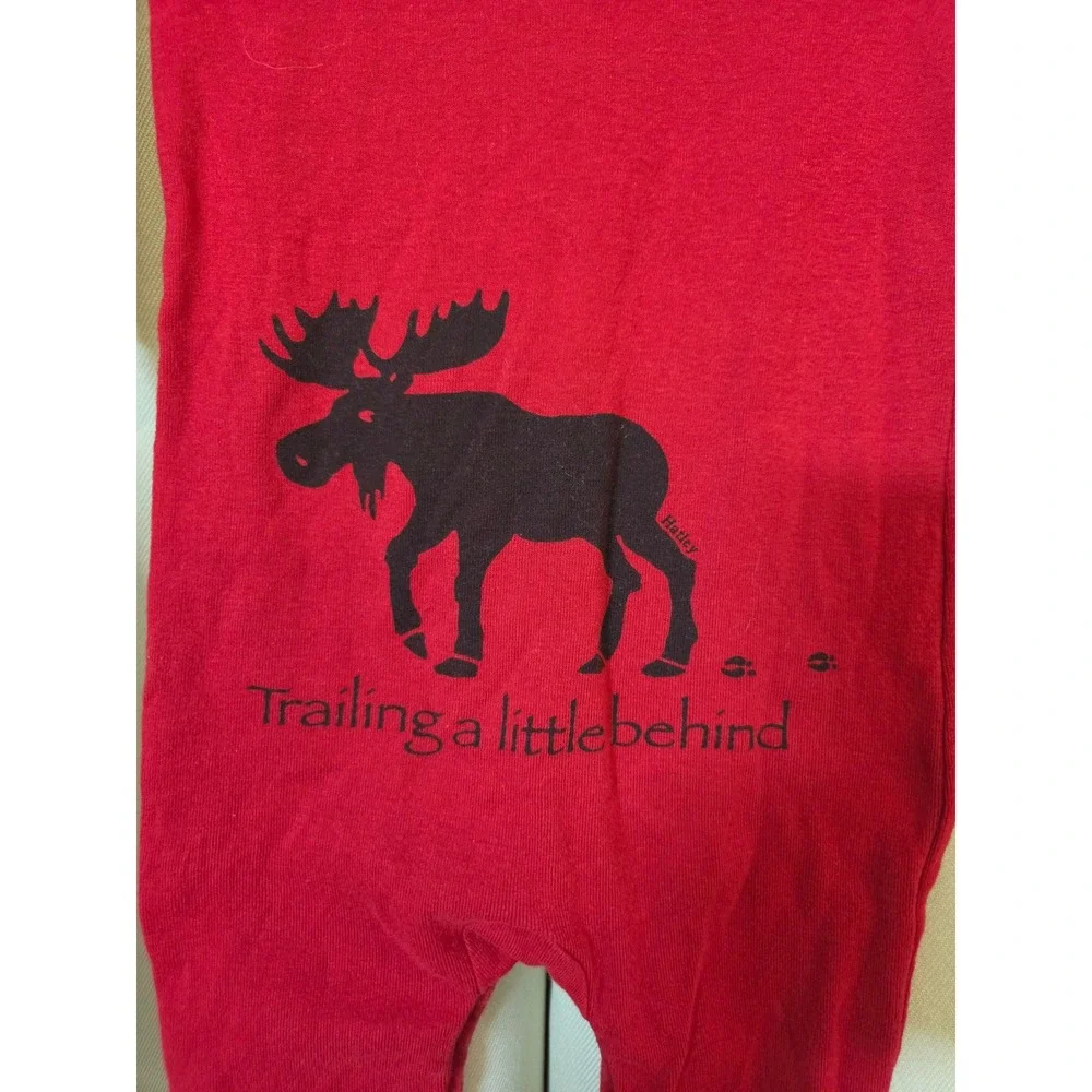 Hatley Red Moose Trailing A Little Behind Union Suit Sleeper 12-18M